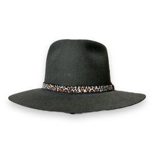 Dobbs Fifth Avenue Vintage 90's Fandora MJ27A NuKhaki / Cheetah Print 7 1/4